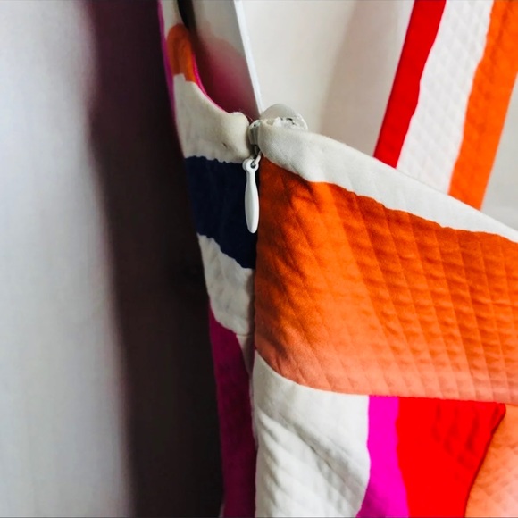 Diane von Furstenberg Bright Striped Halter Sheath Dress Cocktail Party Pink - Picture 6 of 9